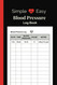 Simple and Easy Blood Pressure Log Book