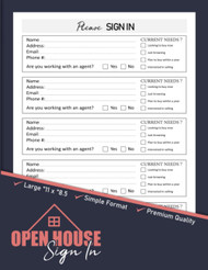 Open House Sign In Sheet