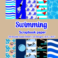 Swimming Scrapbook Paper: Sports Scrapbook Paper