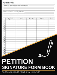 Petition Signature Form Book