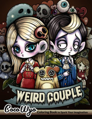 Weird Couple: Coloring Book Features Spooky Adorable Characters Cute