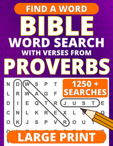 Bible Word Search Large Print - with Verses from Proverbs