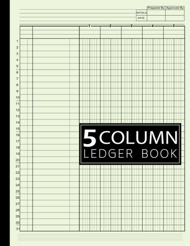 5 Column Ledger Book