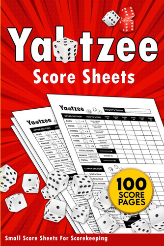 Yatzee Score Pads: 100 Score Pages For Scorekeeping