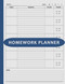 Homework Planner: Undated Assignment Book/Notebook for Elementary