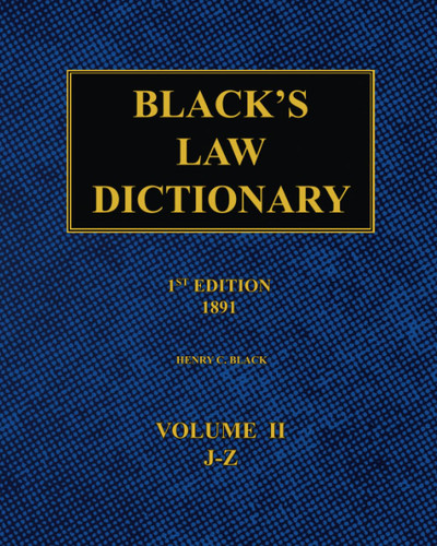 Black's Law Dictionary - (1891): Volume 2