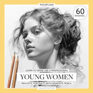 Learn to Draw Like a Pro. Young Women. Realistic Portraits with