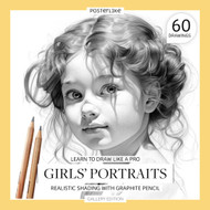 Learn to Draw Like a Pro. Girls' Portraits. Realistic Shading with