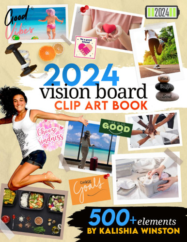2024 Vision Board Clip Art Book