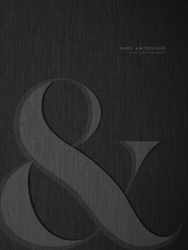 Dark Ampersand - A Black Linen Home Decor Book for Stacking and