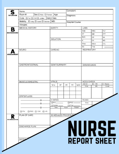 SBAR Nursing Report Sheet