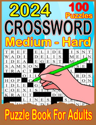 2024 Medium To Hard Crossword Puzzle Book For Adults