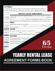 Yearly Rental Lease Agreement Forms Book: 65