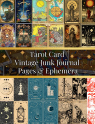 Tarot Card Vintage Junk Journal Pages & Ephemera