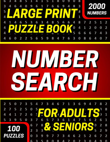 Number Search Puzzle Book for Adults and Seniors