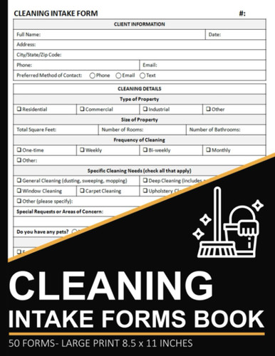 Cleaning Intake Forms Book