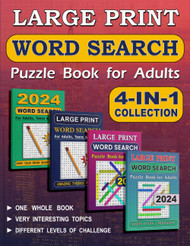4-IN-1 Word Search Puzzle Book for Adults