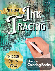 Ink Tracing Coloring Book Follow the White Lines to Reveal a Unique