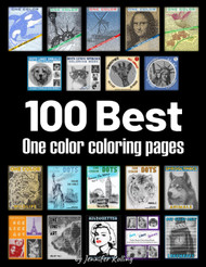 100 BEST One Color coloring book