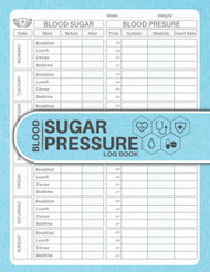 Blood Sugar & Blood Pressure Log Book Large Print