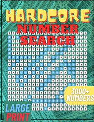 Hardcore Number Search Puzzles Book for Adults