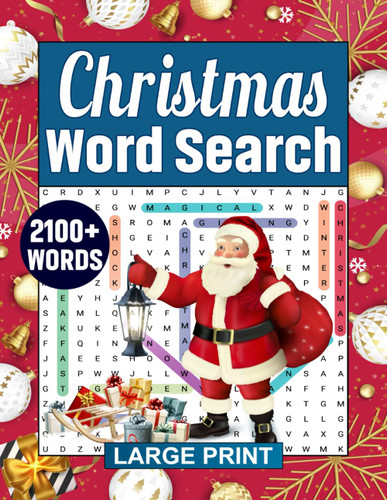 Christmas Word Search for Adults Large Print