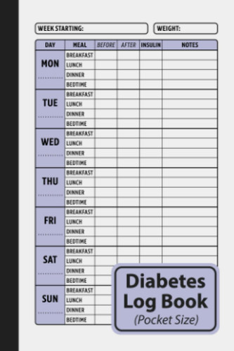 Diabetes Log Book Pocket Size: 2-Year Blood Sugar Level Tracker for