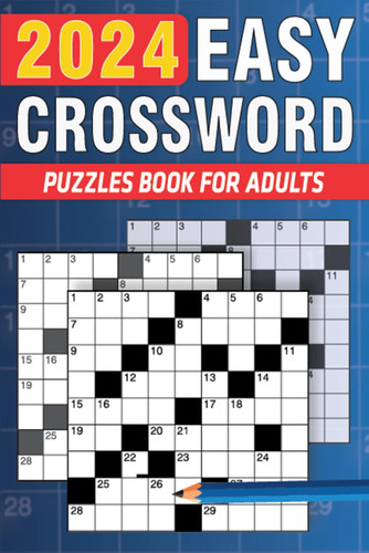 2024 Easy Crossword Puzzles Book For Adults With Solution