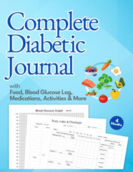 Complete Diabetic Journal with Food Blood Glucose Log Medications