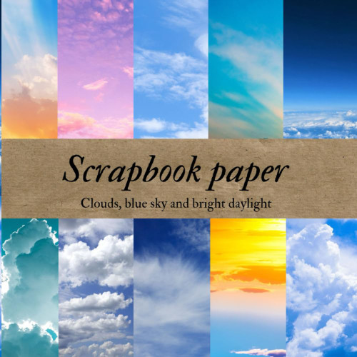 Scrapbook Paper Clouds Blue Sky and Bright Daylight