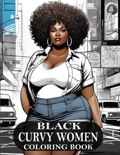 Black Curvy Women Coloring Book