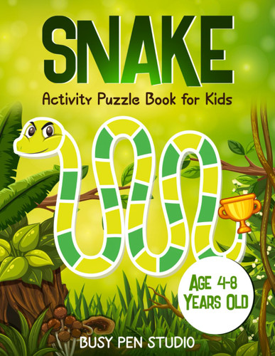 Snake - Activity Puzzle Book for 4-8 Year Olds