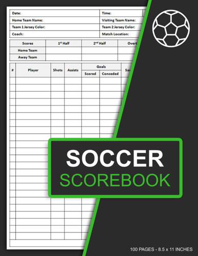 Soccer Scorebook: Soccer Score Record Book