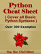 Python Cheat Sheet Guide by Examples Cover all Basic Python Syntaxes