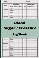 Blood Sugar / Pressure Log Book