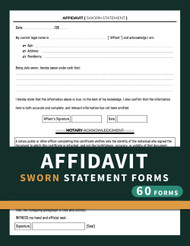 Affidavit Sworn Statement Forms