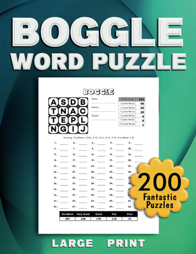 Boggle Word Puzzles Large Print