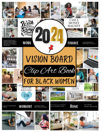 2024 Vision Board Clip Art Book For Black Women