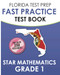 Florida Test Prep Fast Practice Test Book Star Mathematics Grade 1