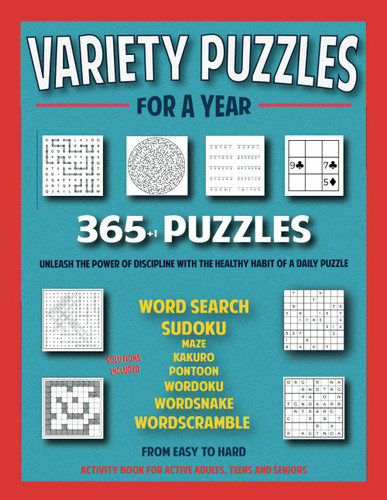 Variety Puzzles for a Year 365+1 Puzzles for Teens Adults and Seniors