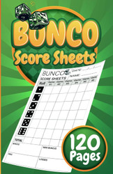 Bonco Score Sheets: 120 Large Print Pads 5.5"x8.5" Dice Game Party