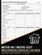 Move-In / Move-Out Walkthrough Checklist Log Book