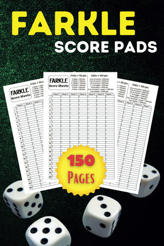 Farkle Score Sheets: Farkle Score Cards Farkle Score Book 6 x 9