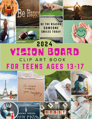 2024 Vision Board Clip Art Book For Teens Ages 13-17