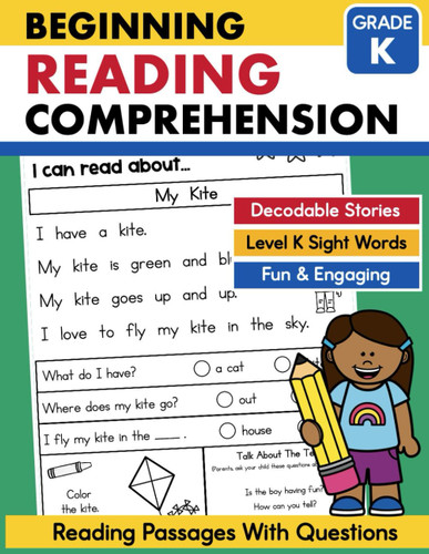 Beginning Reading Comprehension for Kindergarten Workbook