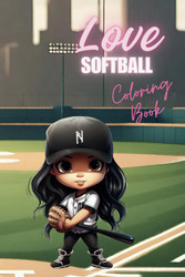 Love Softball Coloring Book