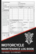 Motorcycle Maintenance Log Book