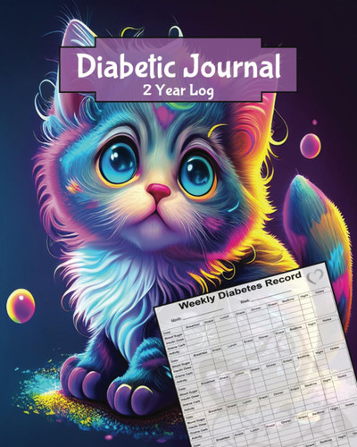 Diabetic Journal: Cute Weekly Blood Sugar Diary 104 pages Perfect for