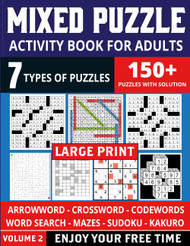 Mixed Puzzles Activity Book for Adults 150+ Large Print Puzzles