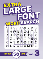 Extra Large Font Word Search Size 50 pt Vol. 3: XL Jumbo Print Puzzle